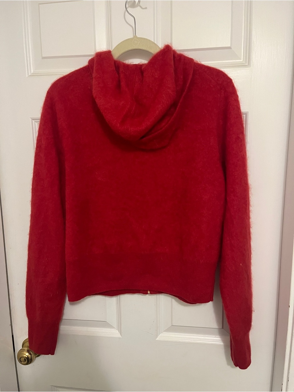 JCrew Red Cashmere Hoodie - Picture 5 of 7
